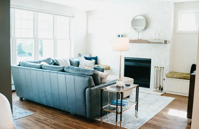 Luxury whole-home remodel living room by North Haven Design Build